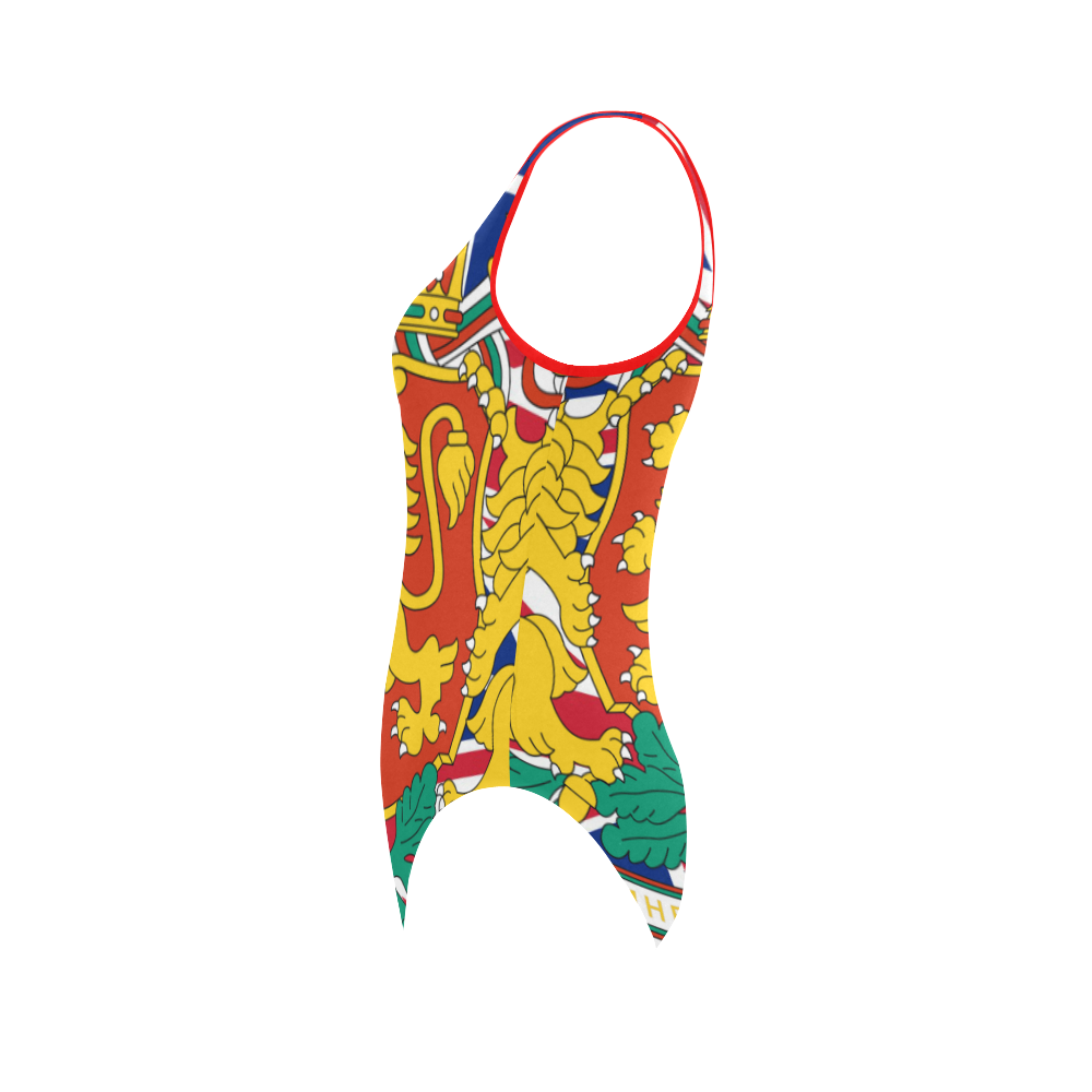 Coat of arms of Bulgaria Vest One Piece Swimsuit (Model S04)