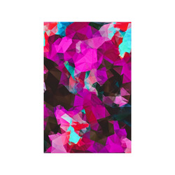 psychedelic geometric polygon abstract pattern in purple pink blue Poster 20"x30"