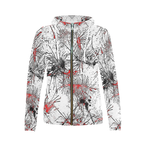 color fun 03D by FeelGood All Over Print Full Zip Hoodie for Women (Model H14)