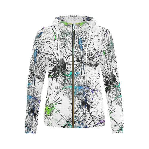 color fun 03F by FeelGood All Over Print Full Zip Hoodie for Women (Model H14)