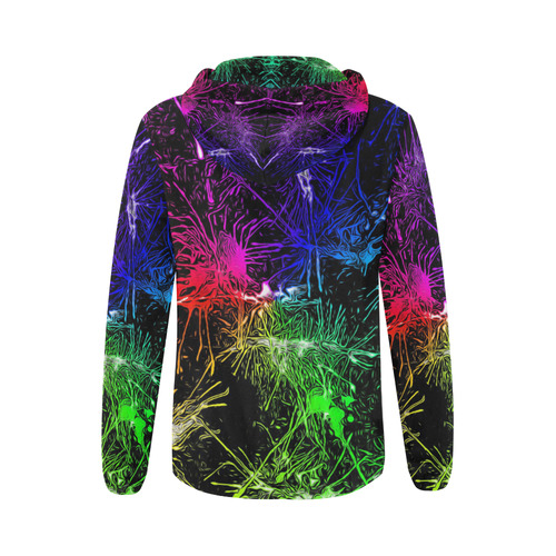 color fun 03B by FeelGood All Over Print Full Zip Hoodie for Women (Model H14)