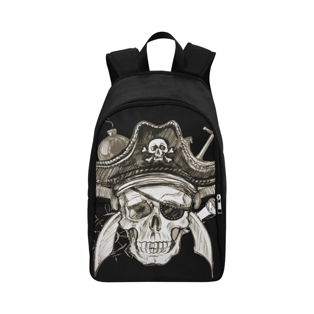 Pirate Skull Bomb Anchor Knives Fabric Backpack for Adult (Model 1659)