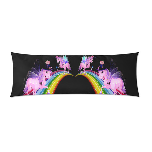 The royal unicorns rockabilly Custom Zippered Pillow Case 21"x60"(Two Sides)