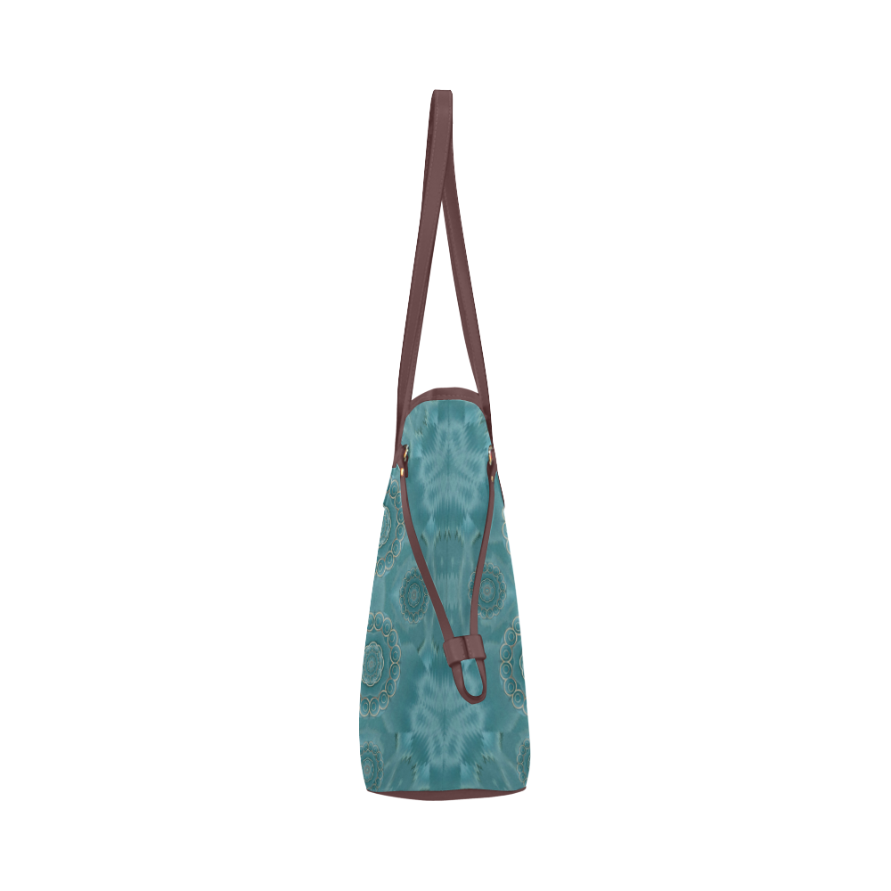 Wood and stars in the blue pop art Clover Canvas Tote Bag (Model 1661)