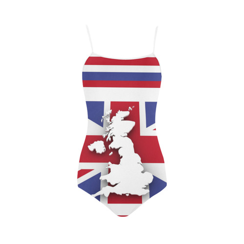 GREAT BRITAIN MAP 2 Strap Swimsuit ( Model S05)