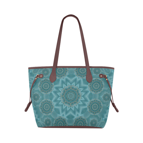 Wood and stars in the blue pop art Clover Canvas Tote Bag (Model 1661)