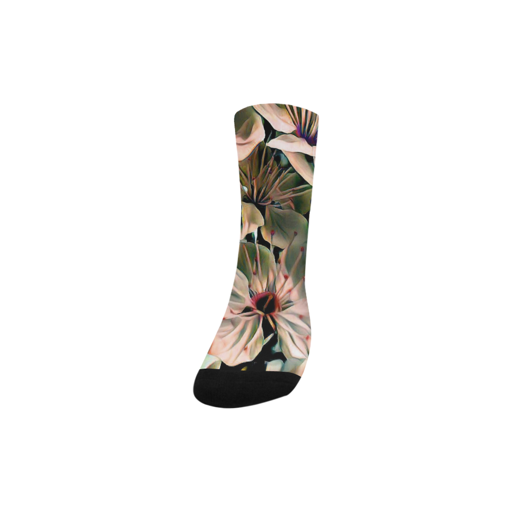 Wonderful silky Flowers C by JamColors Quarter Socks