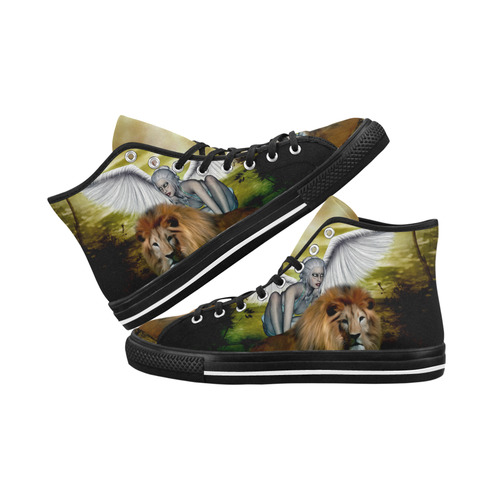 Fairy with lion Vancouver H Men's Canvas Shoes/Large (1013-1)