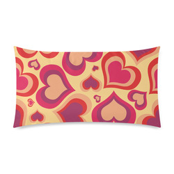 heart pattern vector Custom Rectangle Pillow Case 20"x36" (one side)