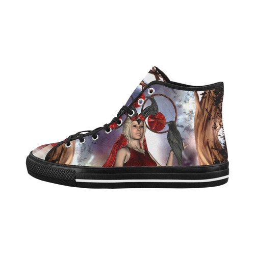 The dark fairy with crow Vancouver H Men's Canvas Shoes/Large (1013-1)