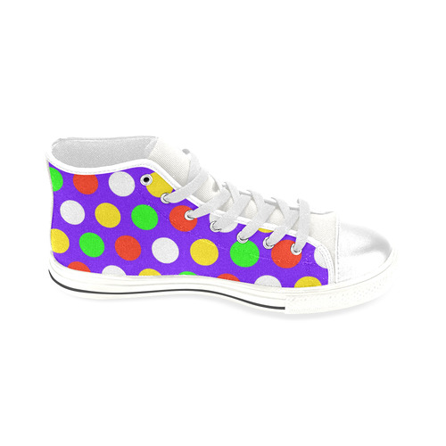 POLKA DOTTED 54 Men’s Classic High Top Canvas Shoes (Model 017)