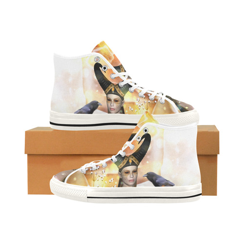 Awesome fantasy girl with crow Vancouver H Men's Canvas Shoes/Large (1013-1)