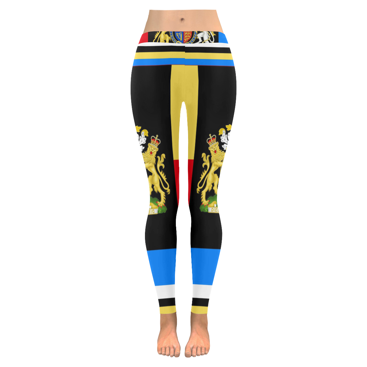 UK COAT OF ARMS Women's Low Rise Leggings (Invisible Stitch) (Model L05)
