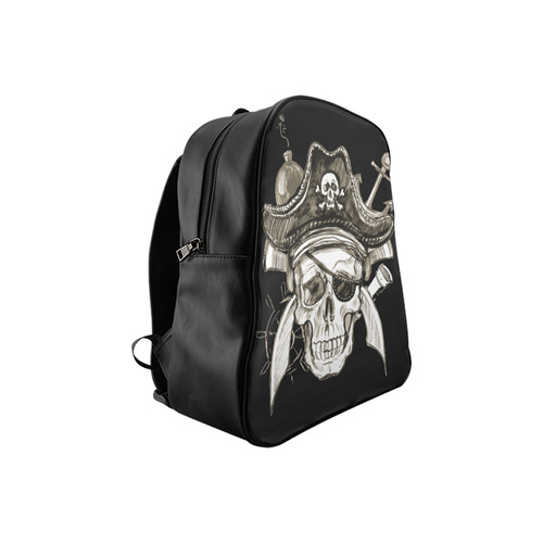 Pirate Skull Bomb Anchor Knives School Backpack (Model 1601)(Small)