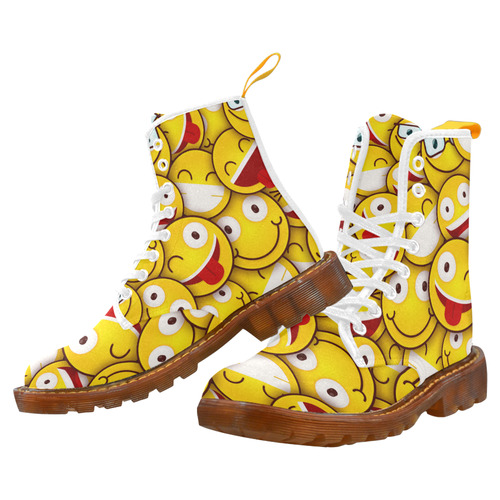 I Love Your Smile Emojis Martin Boots For Women Model 1203H