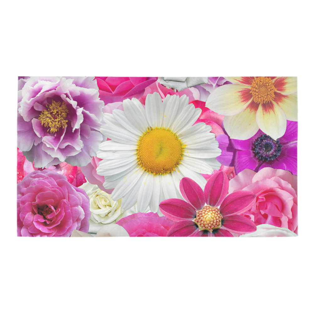 Pink flowers_ Gloria Sanchez1 Bath Rug 16''x 28''