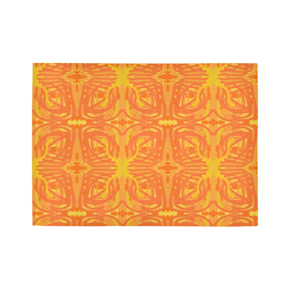 Orange and Yellow Tribal Area Rug7'x5'