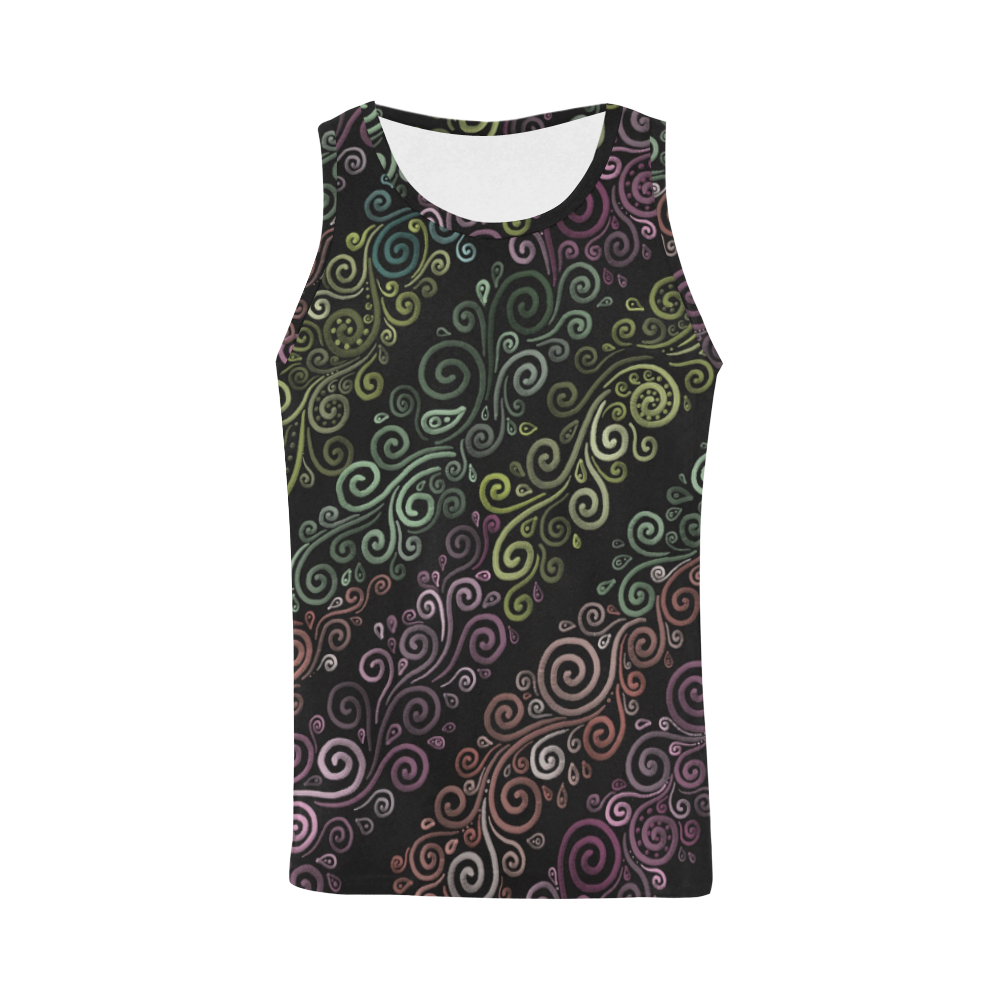 3D Psychedelic pastel rainbow All Over Print Tank Top for Men (Model T43)