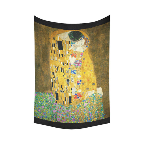 Gustav Klimt The Kiss Cotton Linen Wall Tapestry 60"x 90"