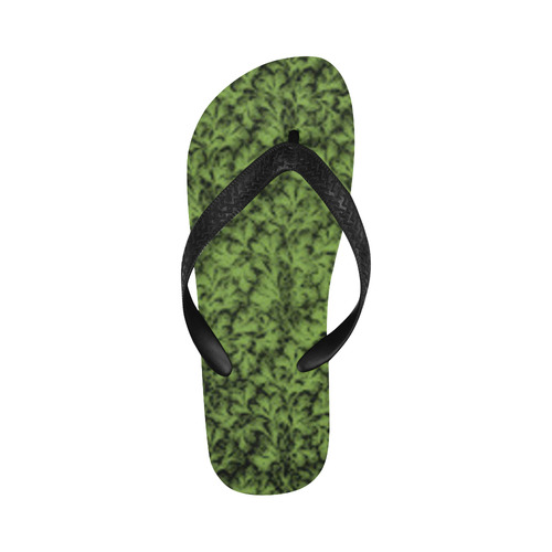 Greenery Leaf Flip Flops for Men/Women (Model 040)