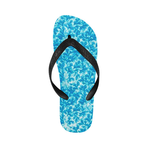 Blue Leaf Flip Flops for Men/Women (Model 040)