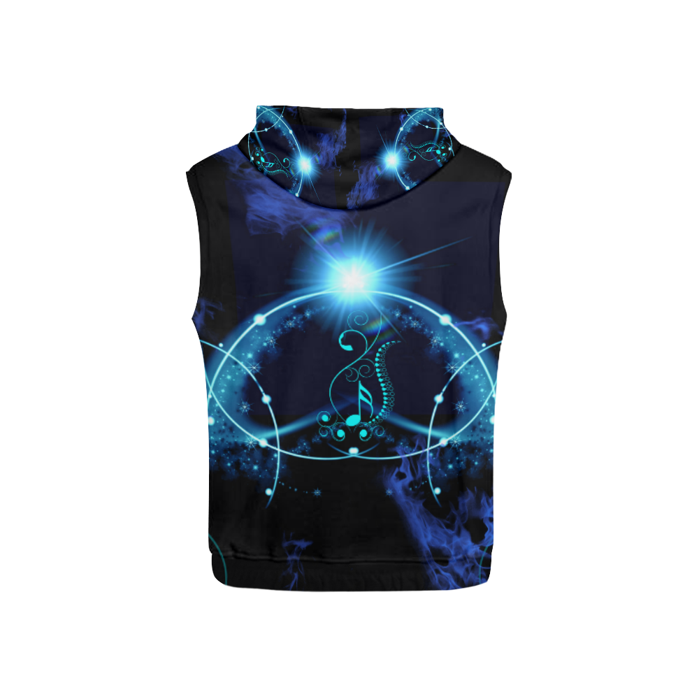 Key notes with glowing light All Over Print Sleeveless Hoodie for Kid (Model H15)