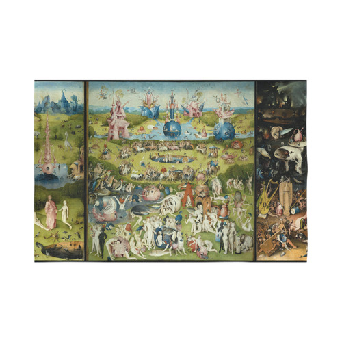 Hieronymus Bosch The Garden Of Earthly Delights Cotton Linen Wall Tapestry 90"x 60"