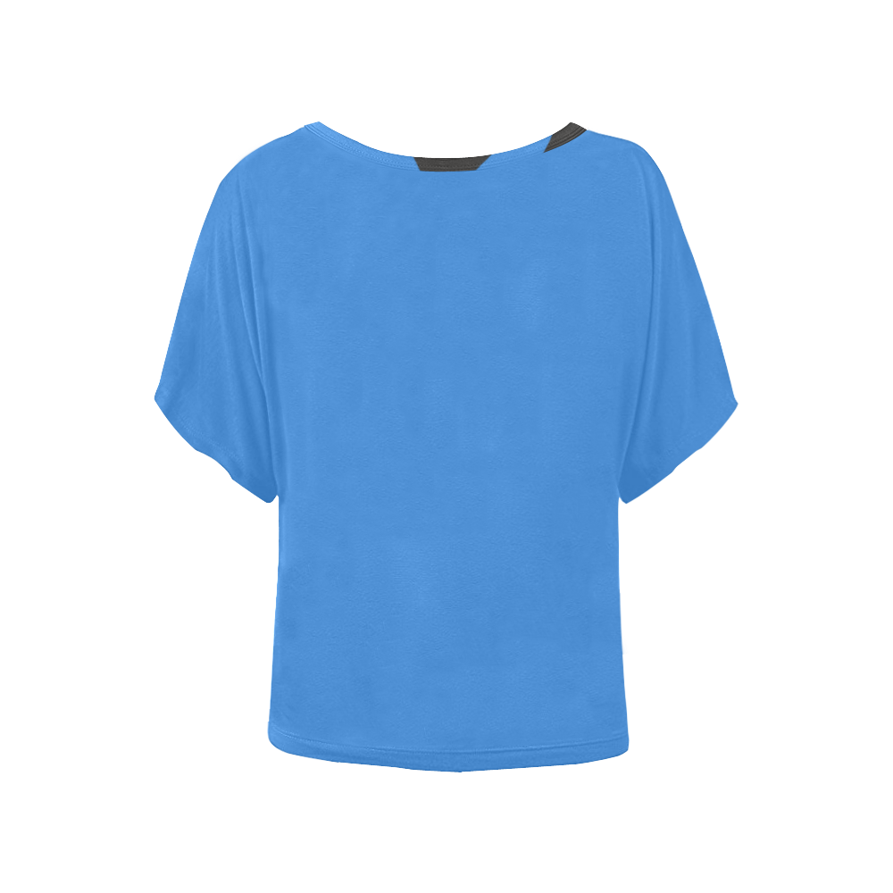 logo (1) Women's Batwing-Sleeved Blouse T shirt (Model T44)