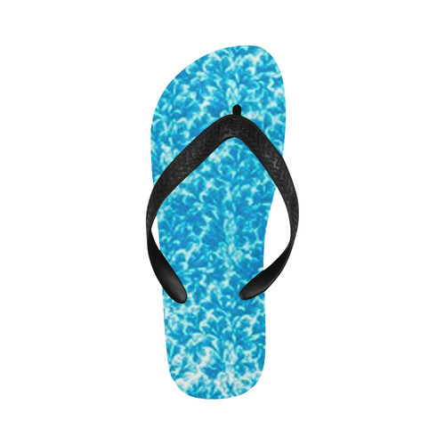 Blue Leaf Flip Flops for Men/Women (Model 040)