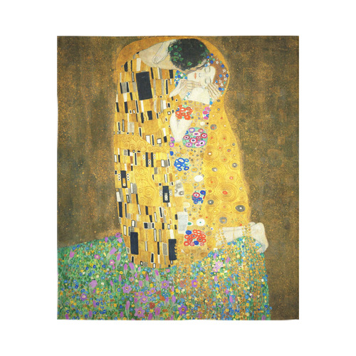 Gustav Klimt The Kiss Cotton Linen Wall Tapestry 51"x 60"