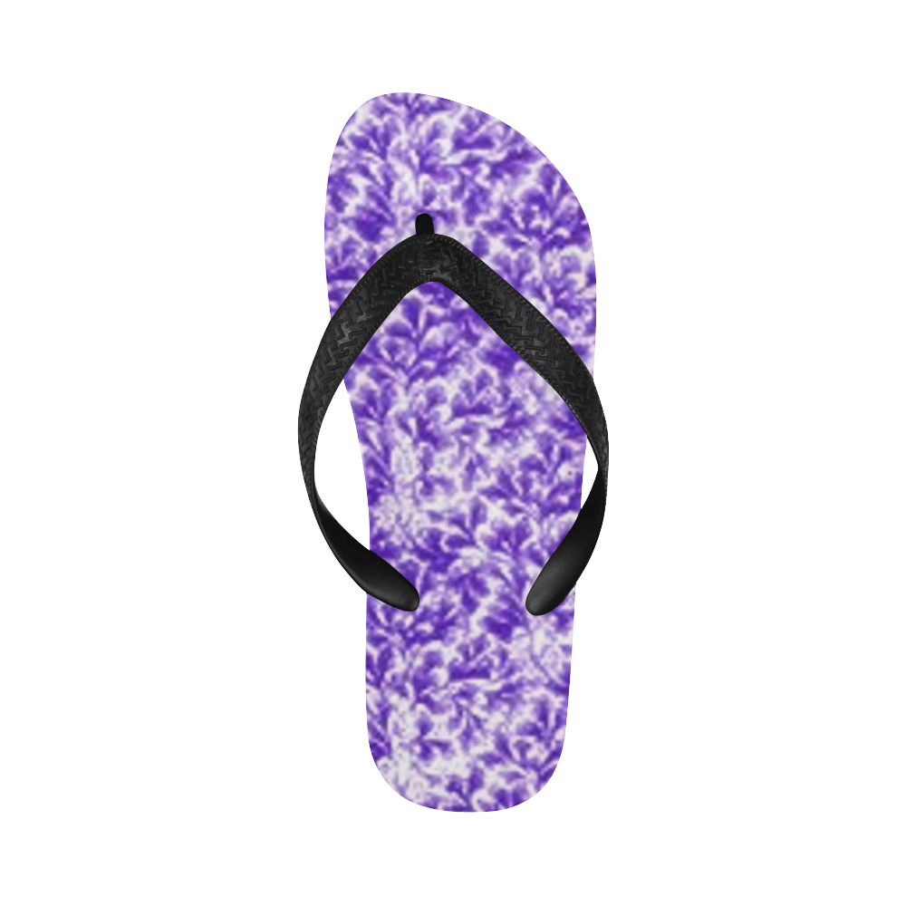 Purple Leaf Flip Flops for Men/Women (Model 040)