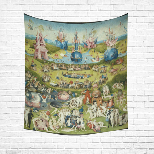 Hieronymus Bosch The Garden Of Earthly Delights Cotton Linen Wall Tapestry 51"x 60"