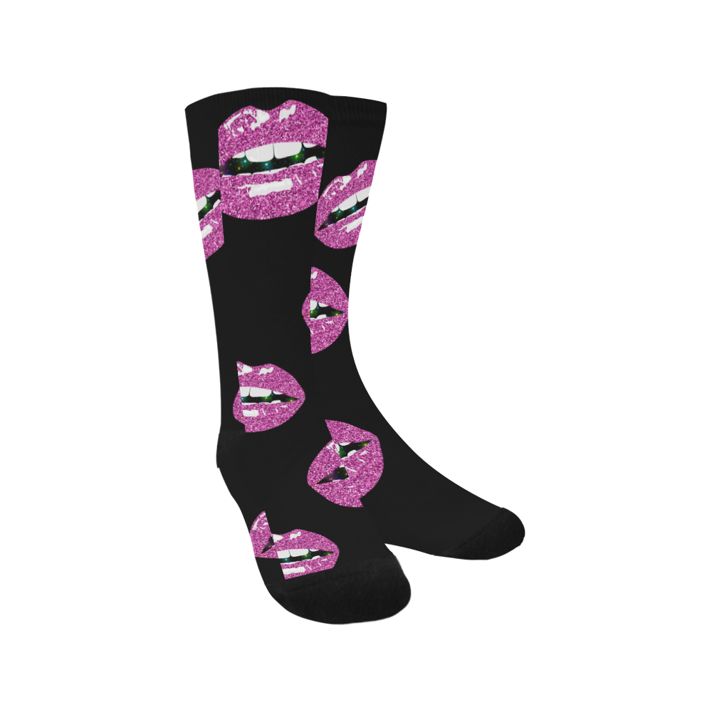 Glittery Kiss Trouser Socks