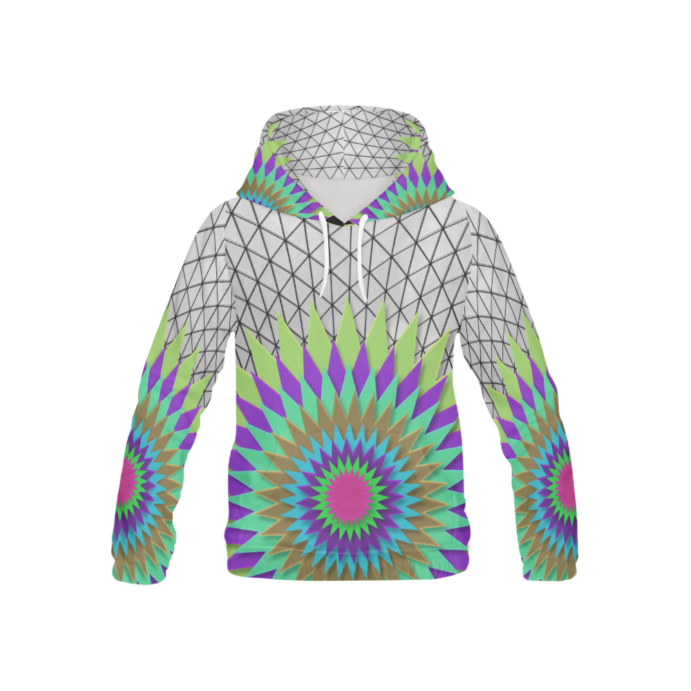 Collage_ Meeting Point_ Gloria Sanchez All Over Print Hoodie for Kid (USA Size) (Model H13)