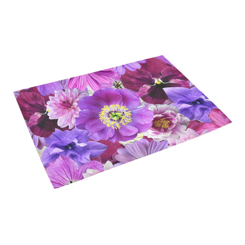 Purple flowers_ Gloria Sanchez1 Azalea Doormat 24" x 16" (Sponge Material)
