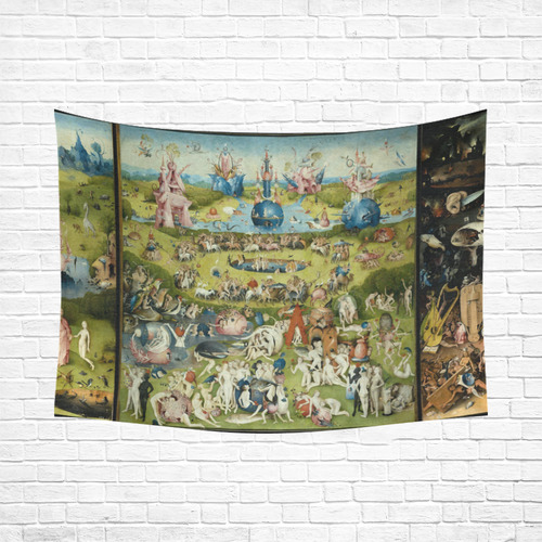 Hieronymus Bosch The Garden Of Earthly Delights Cotton Linen Wall Tapestry 80"x 60"