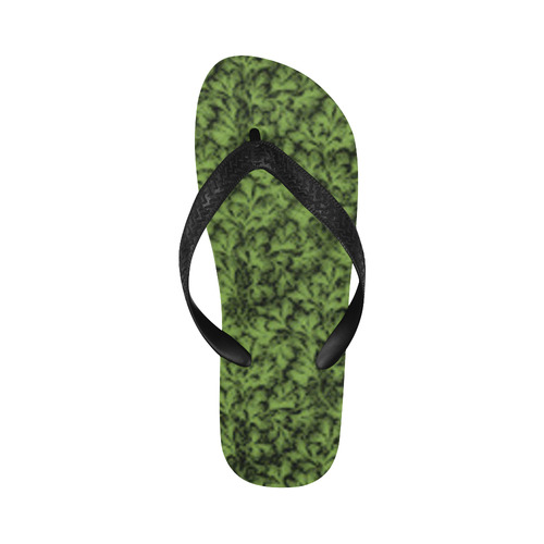 Greenery Leaf Flip Flops for Men/Women (Model 040)