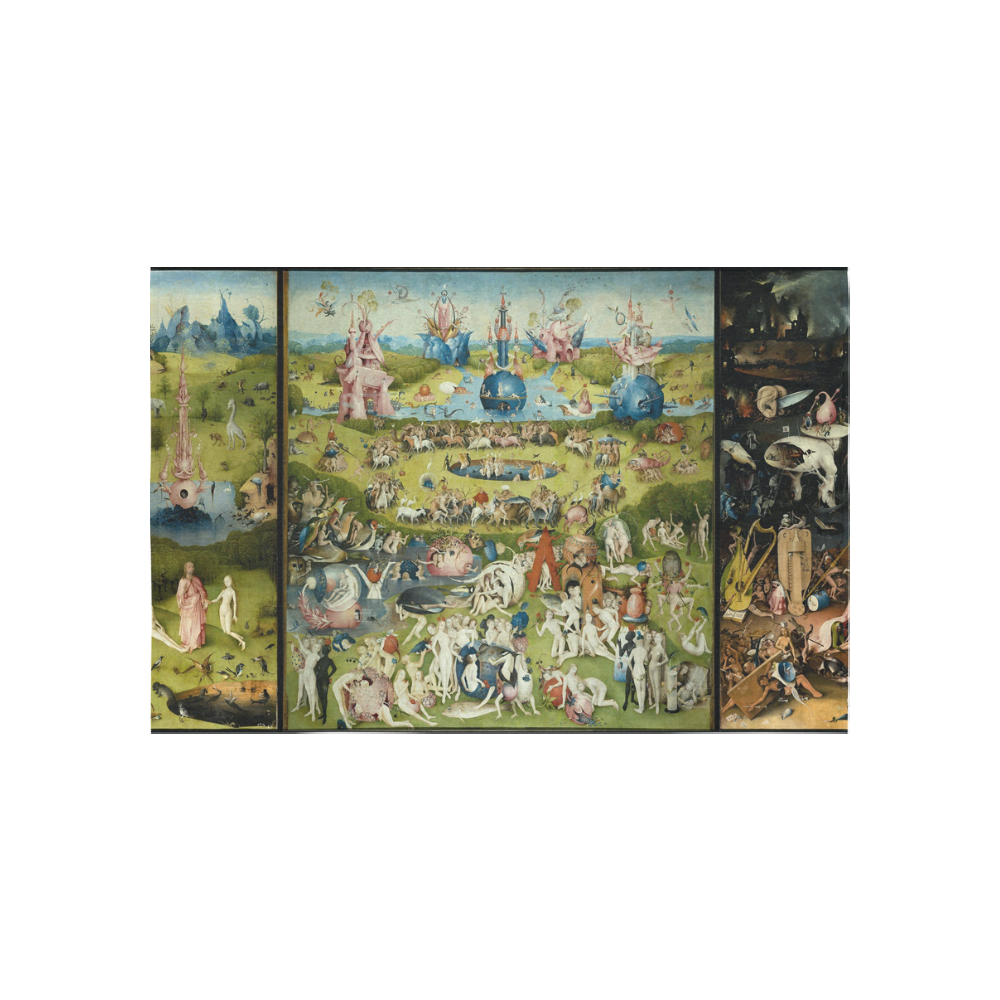 Hieronymus Bosch The Garden Of Earthly Delights Cotton Linen Wall Tapestry 60"x 40"