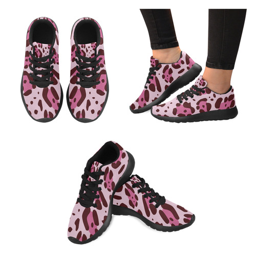 ART CAMOUFLAGE PINK Women’s Running Shoes (Model 020)