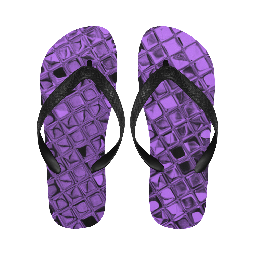 Metallic Purple Flip Flops for Men/Women (Model 040)