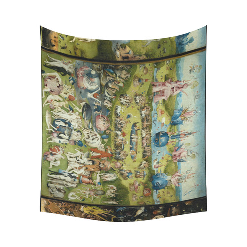Hieronymus Bosch The Garden Of Earthly Delights Cotton Linen Wall Tapestry 60"x 51"