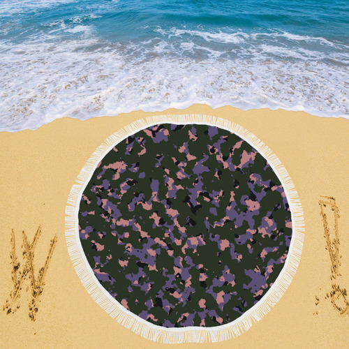 lavendercamo Circular Beach Shawl 59"x 59"