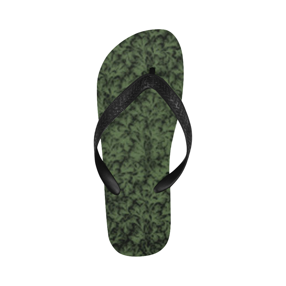 Kale Leaf Flip Flops for Men/Women (Model 040)