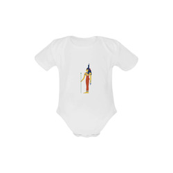 Egyptian Gods-Isis Childrens Shirt Baby Powder Organic Short Sleeve One Piece (Model T28)