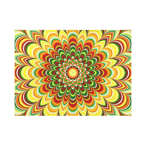 Colorful flower striped mandala Placemat 14’’ x 19’’ (Set of 4)