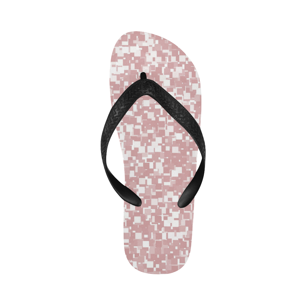 Bridal Rose Pixels Flip Flops for Men/Women (Model 040)