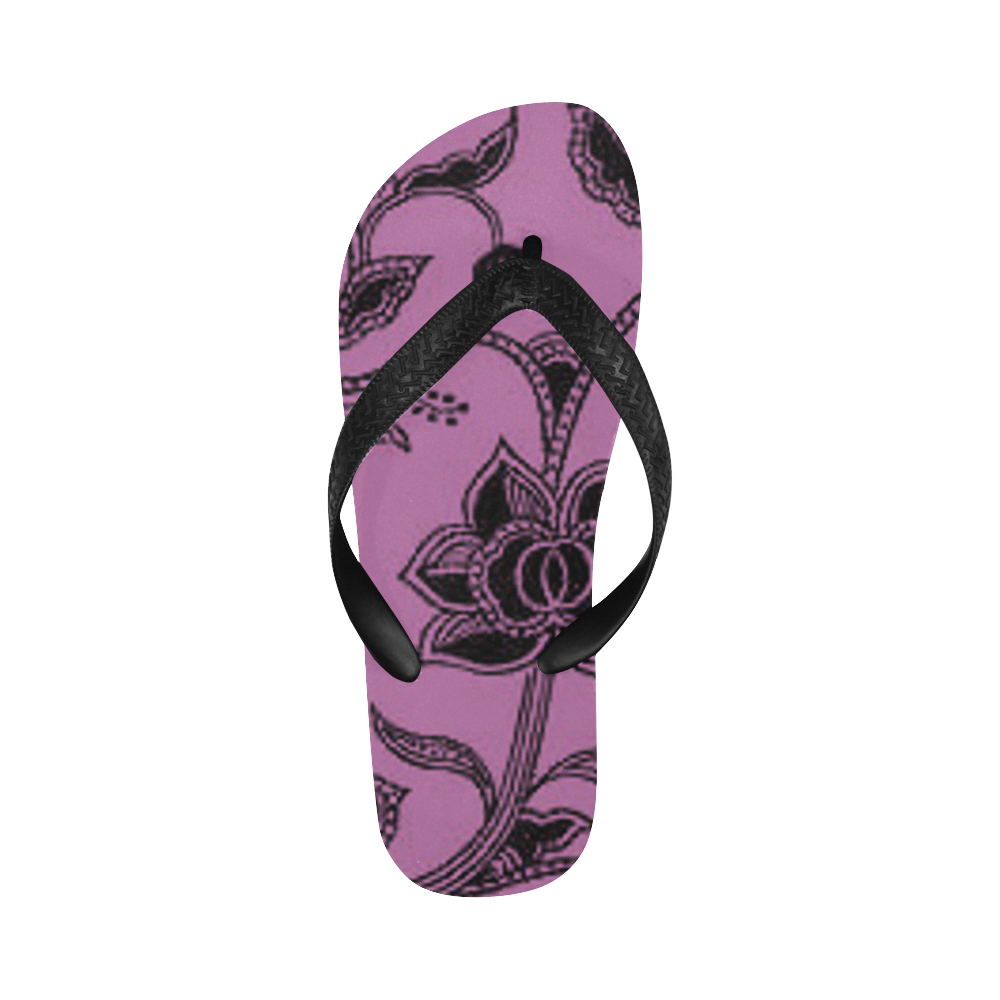Bodacious Floral Flip Flops for Men/Women (Model 040)