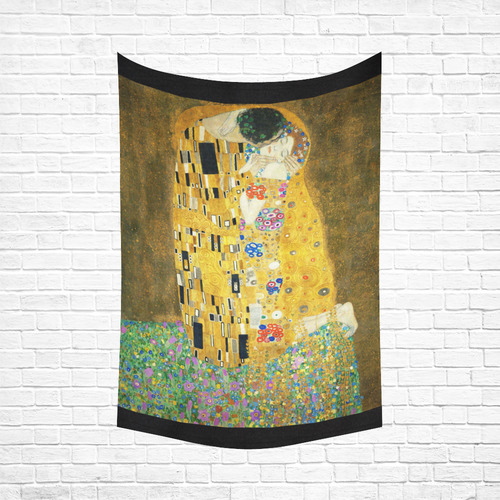 Gustav Klimt The Kiss Cotton Linen Wall Tapestry 60"x 90"