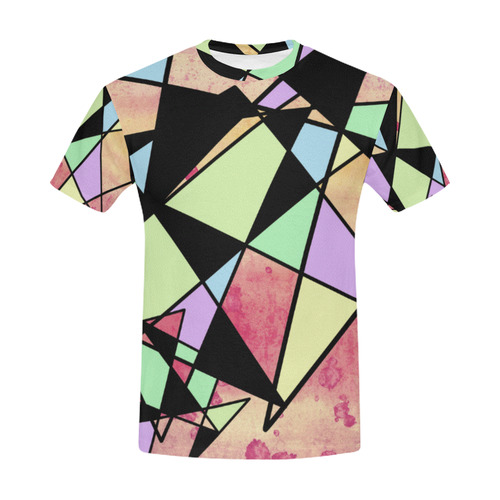 Geometric shapes All Over Print T-Shirt for Men (USA Size) (Model T40)