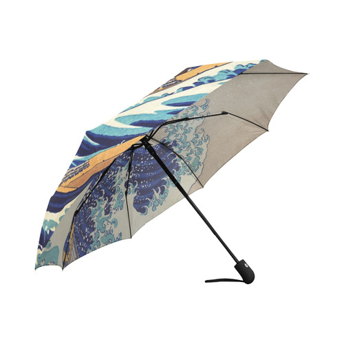 Great Wave Off Kanagawa Katsushika Hokusai Auto-Foldable Umbrella (Model U04)